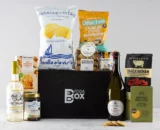 Prosecco and Gourmet Snacks Hamper in Luxury Pine Box